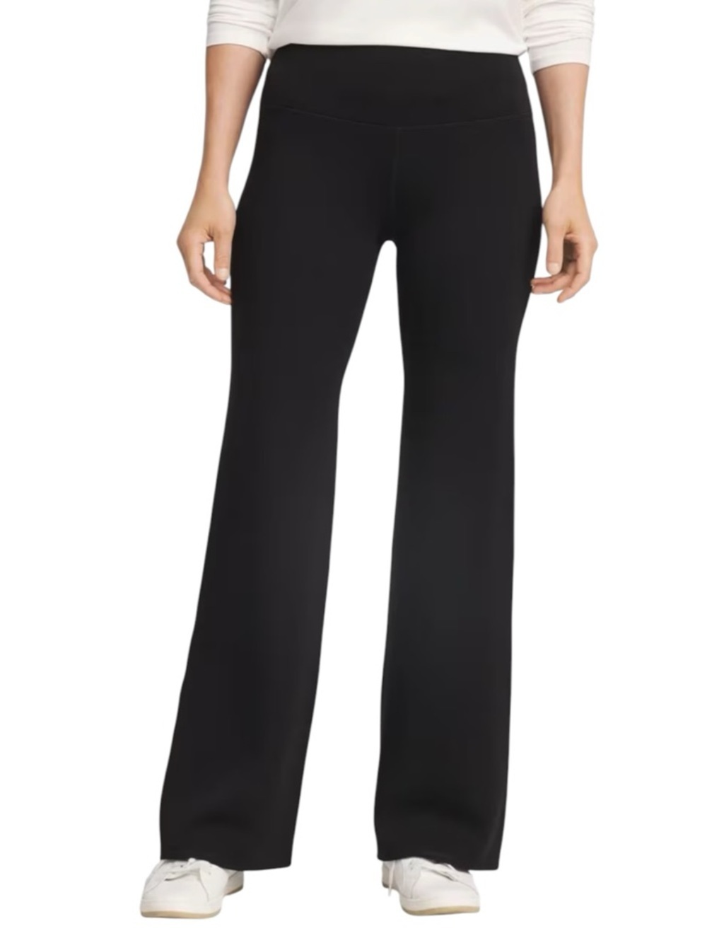 Chico’s Zenergy Black Soft Scuba Flare Legging Pants Size 3R US 16 NWT